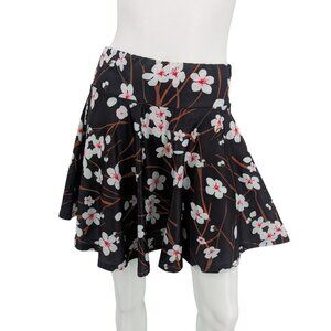 Floral Mini Skater Skirt Cherry Blossom Fairy Goth Kawaii Coquette Y2K Size M